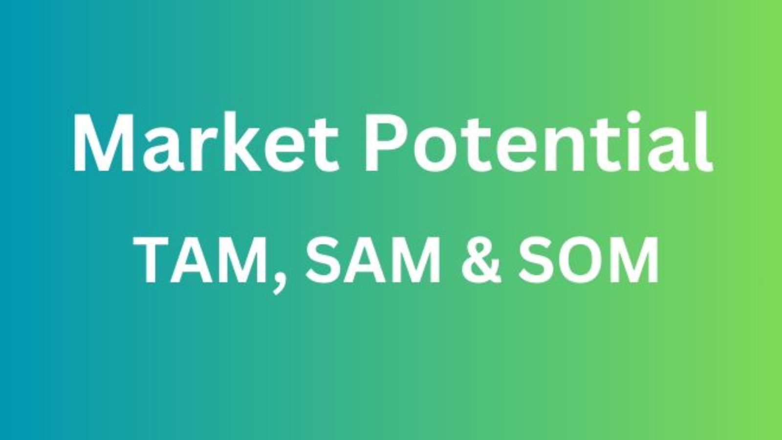 Market Potential TAM, SAM, and SOM