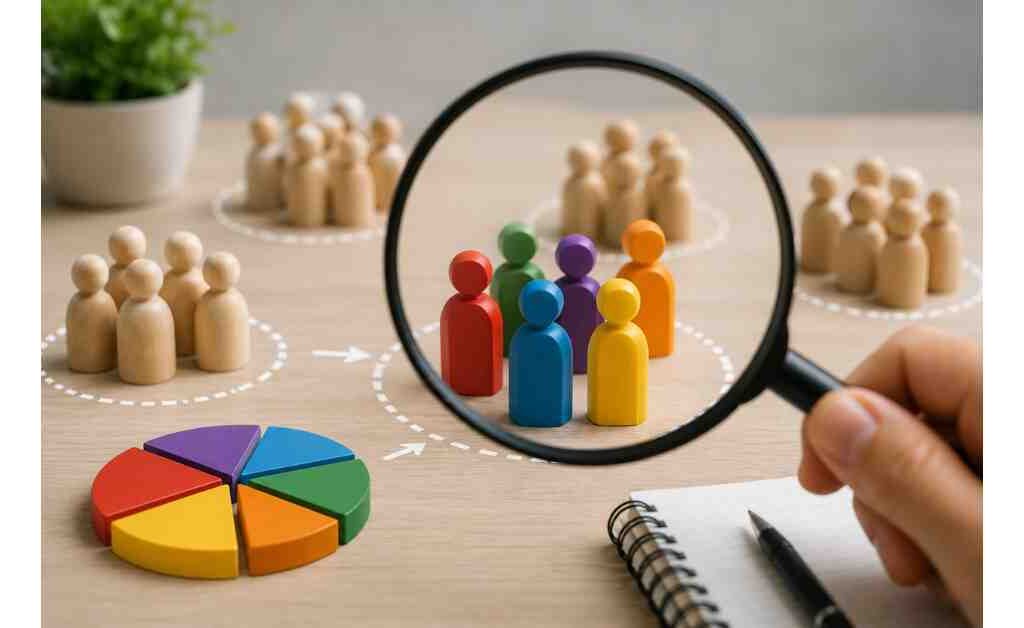 "Survey sampling concept illustrating target audience selection, representative survey sample, customer segmentation, and participant recruitment for accurate survey research results."