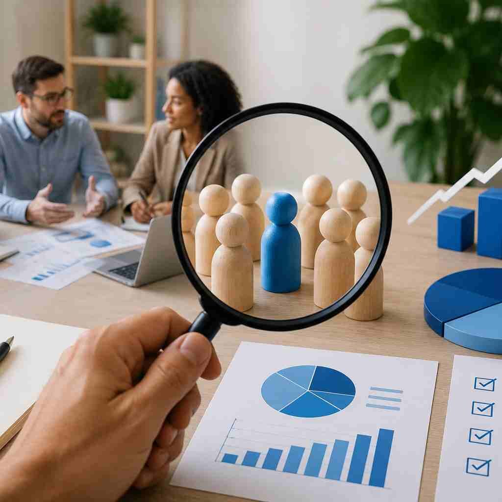 "Primary market research concept showing customer interviews, audience analysis, market insights, and data-driven decision-making to improve business strategy."