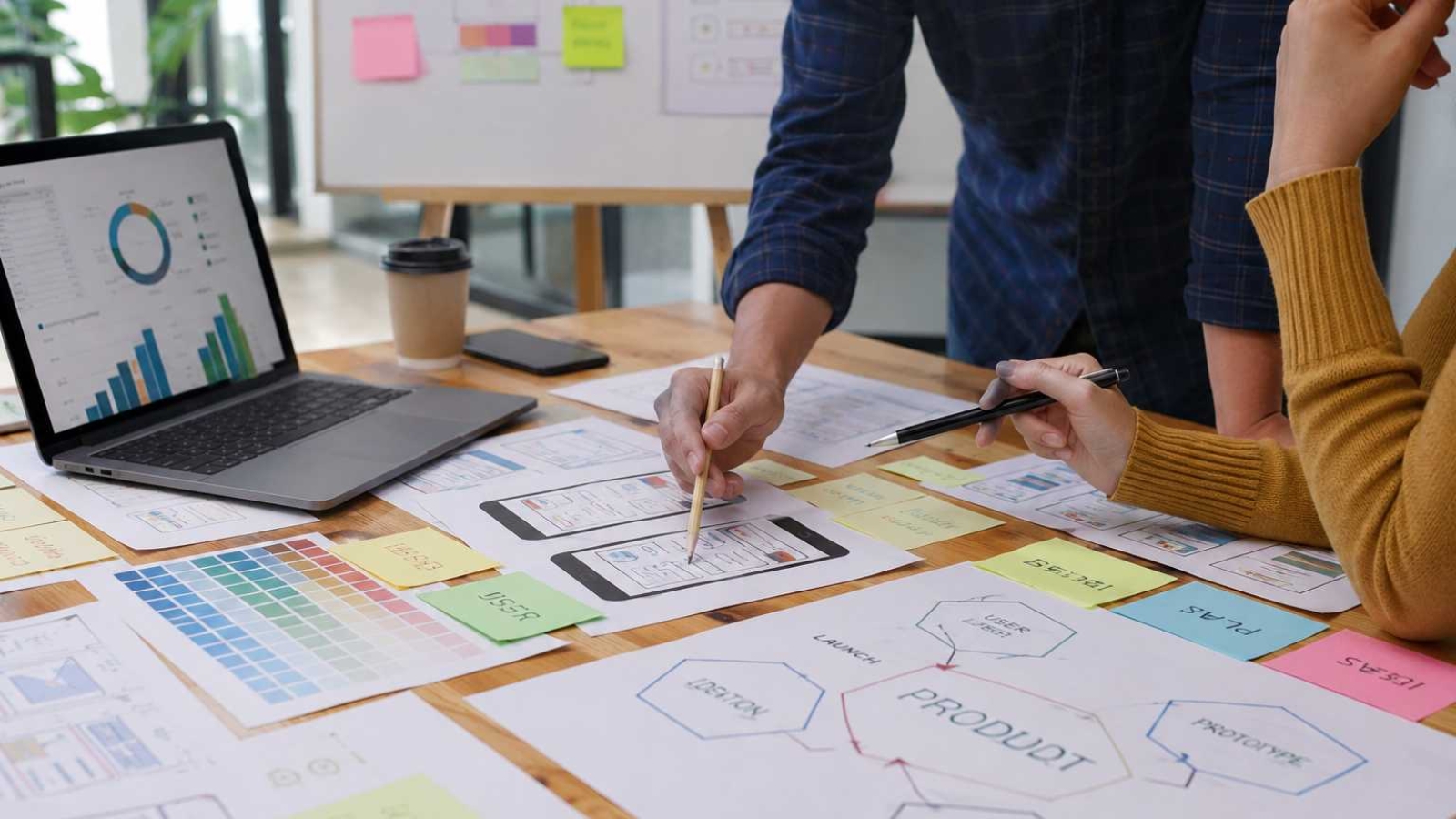Product Marketing for Startups team collaborating on product launch strategy in a modern office