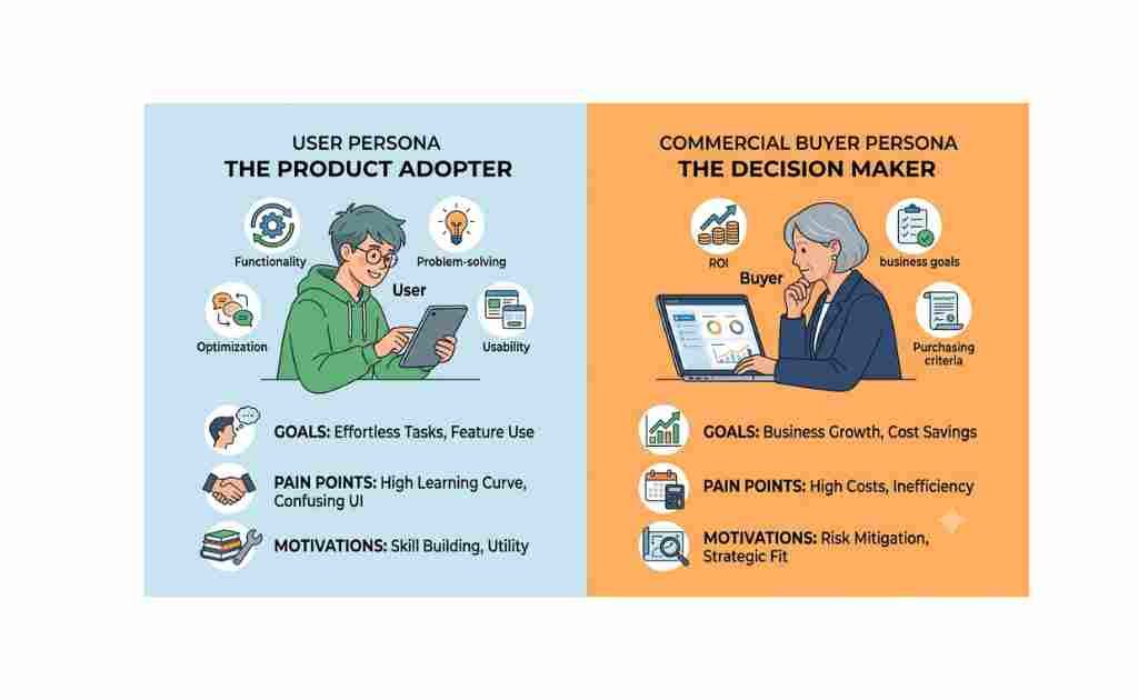 User Persona vs. Commercial Buyer Persona Understanding the Distinction
