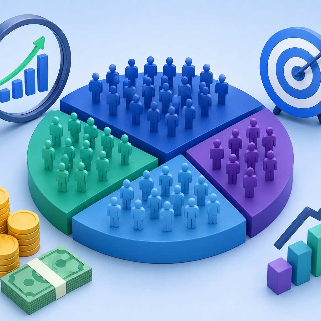 3D Isometric Market Analytics Dashboard